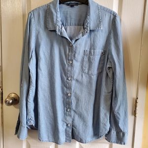 Cotton Chambray Utility Shirt